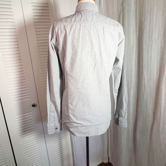 Hugo Boss | Men’s | Dress Shirts | M | Slim Fit Grey Patterned Designer Shirt - Picture 4 of 5